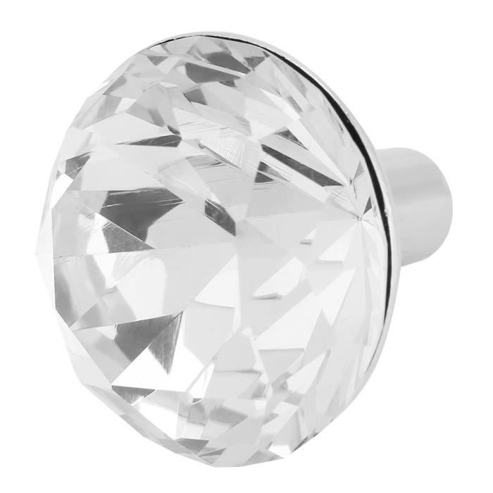 Lot De Boutons D'armoire En Cristal Diamant – 30 Mm, Pour Tiroir Ou Placard