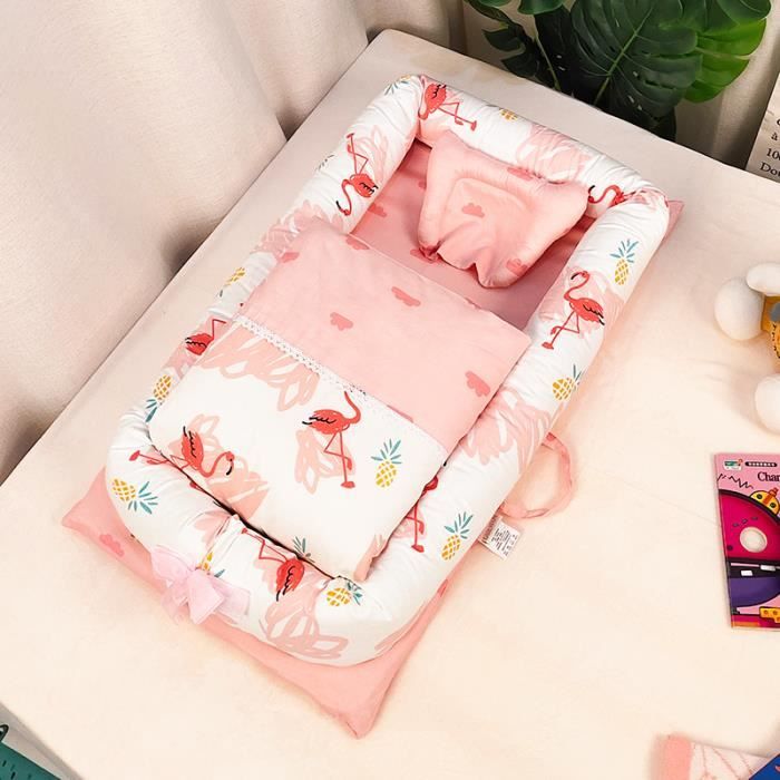 Reducteur De Lit Bebe Cocon 50x90 Cm Pure Coton Nid De Lit Bebe Et Nourrisson Coussin Matelas Cododo Flamant Cdiscount Puericulture Eveil Bebe