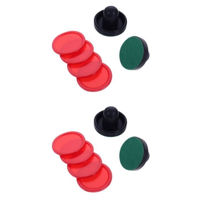 Palets Et Poussoirs De Rechange Pour Hockey Sur Air - Pack De 8 Palets + 8 Chiffons