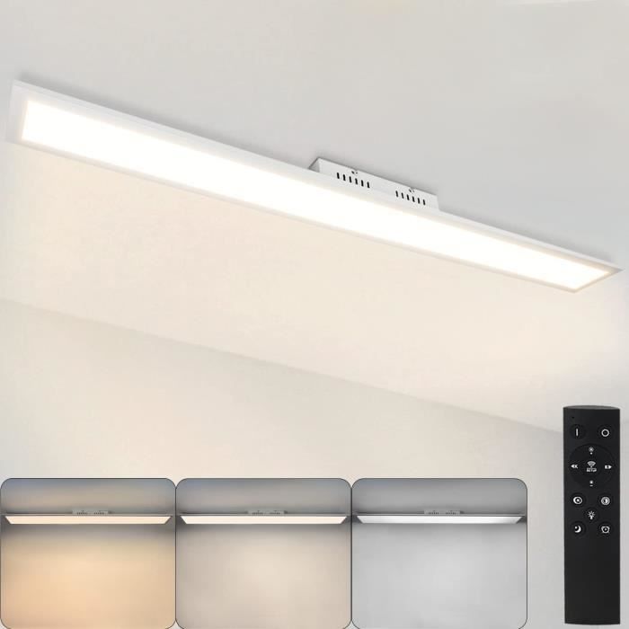 GBLY Plafonnier LED Salon Moderne Dimmable Avec Télécommande 50W Noir