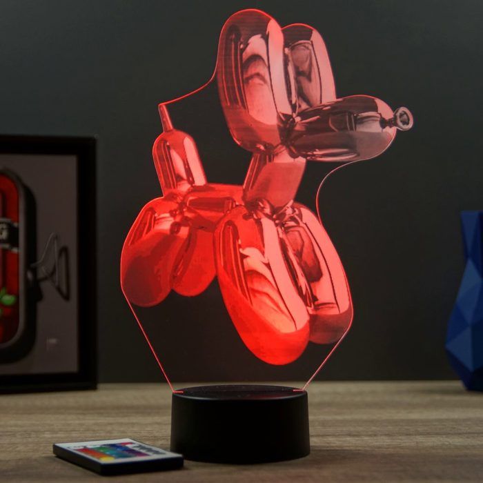 Lampe 3D Animal Chien Ballon – LED – Idée Cadeau – Fabriquée en France