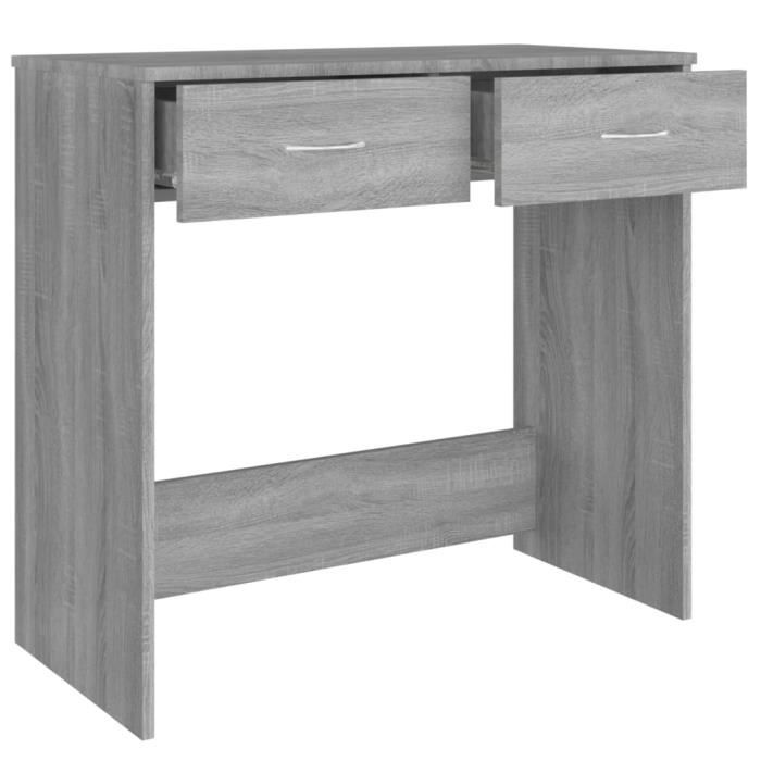KEENSO Bureau Sonoma gris 80x40x75 cm Bois dingénierie ES006