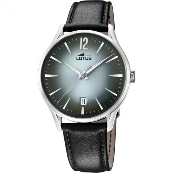 Montre LOTUS 18402/4 Acier Cuir noir Étanchéité 5 ATM Gris, Noir, Classique Achat