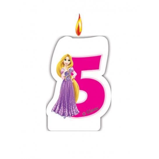 6 Ans Bougie d'Anniversaire PRINCESSES Disney NEUF