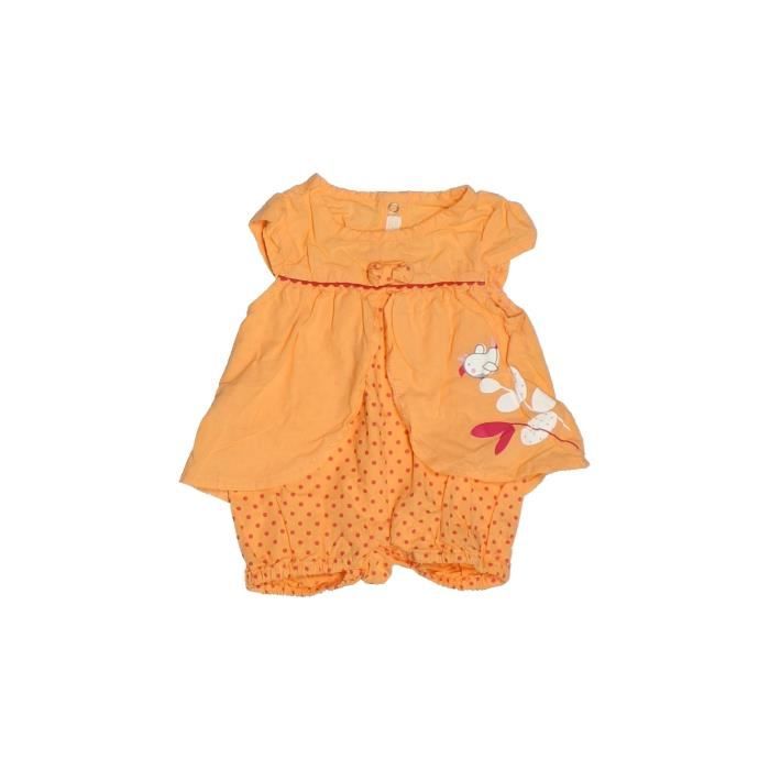 Combinaison Courte Bebe Fille Gemo 1 Mois Orange Ete Vetement Bebe Orange Cdiscount Pret A Porter