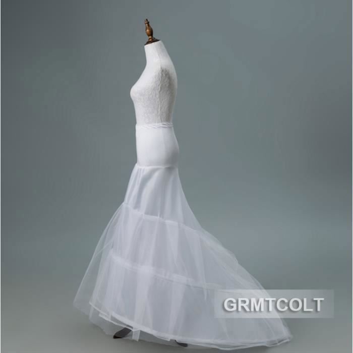 Jupon Sous Robe MariÃ©e GRMTCOLT® Haute Qualité Blanc Jupon Train
