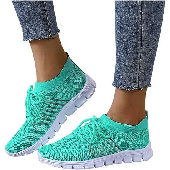 Basket Femme Chaussures Running Course Sports Fitness Legere Respirant Mesh  Gym Outdoor Trail Walking Jogging Tennis Sneakers - A2 Bleu Ciel -  Cdiscount Chaussures