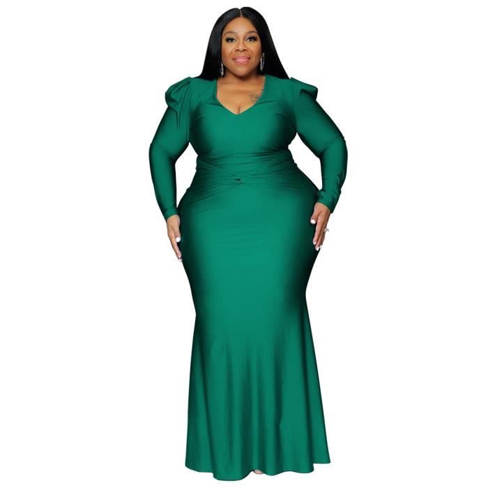 Robe de soiree elegante Grande taille Femme Automne Blanc Cdiscount Pret a Porter