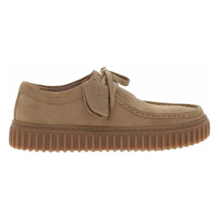Clarks Clarks Main Torhill Lo Chaussures Pour Hommes En Daim De Couleur Sable Foncé De Clarks