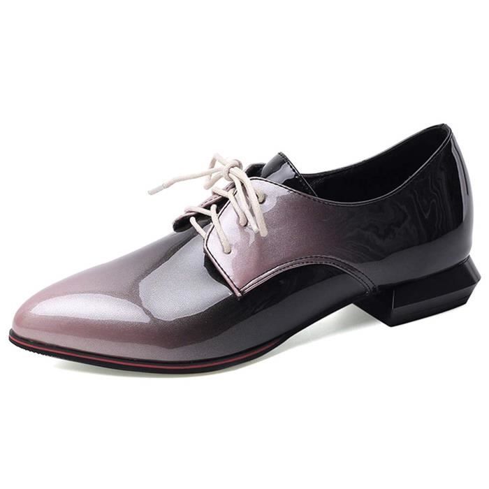 Chaussures Michele Lopriore Taille 36/US 5 - Cuir Verni Noir, Bout Pointu, Neuf Boîte