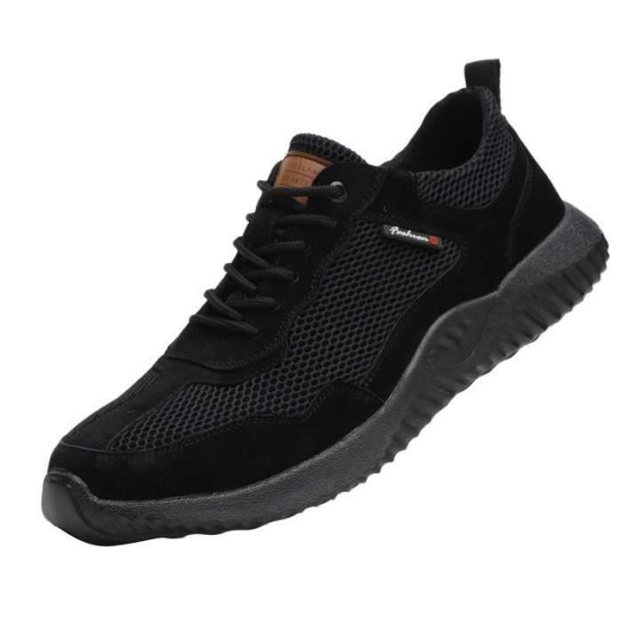 DDTX Chaussures De Sécurité Homme - Embout Acier, Semelle Anti-Perforation, Scratch, Légères Et Confortables Pour Travail Quotidien