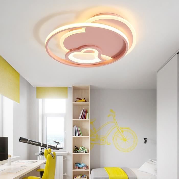 Chambre Enfant Plafonnier Led Design Luminaire Forme De Coeur Rose Lampe De Plafond Pour Eclairage Decoration Boutique Salle A Cdiscount Maison