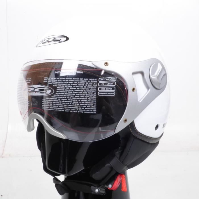 Casque jet RC Manathan Blanc 62 taille XL