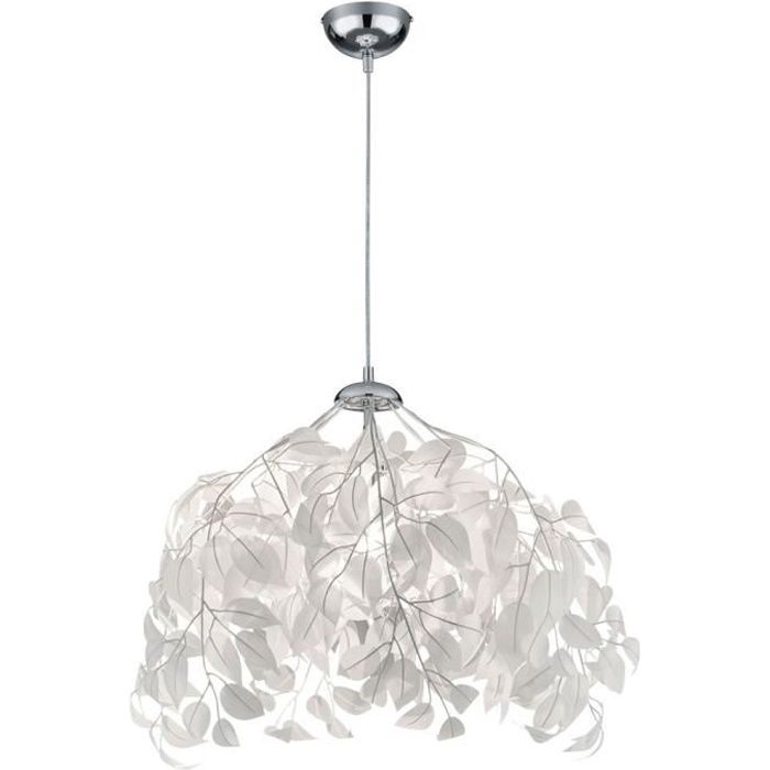 Suspension lustre luminaire plafond floral feuilles éclairage salle de séjour appartement