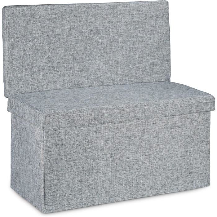 COSTWAY Coffre Siège de Rangement Tabouret Pouf Banc pliable Rouge Chargement Max. de 300kg COSTWAY Coffre Siège de Rangement Tabouret Pouf Banc pliable Rouge Chargement Max. de 300kg
