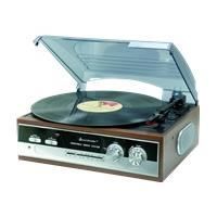 SOUNDMASTER PL186H Mini-chaîne stéréo Vintage + radio - Marron