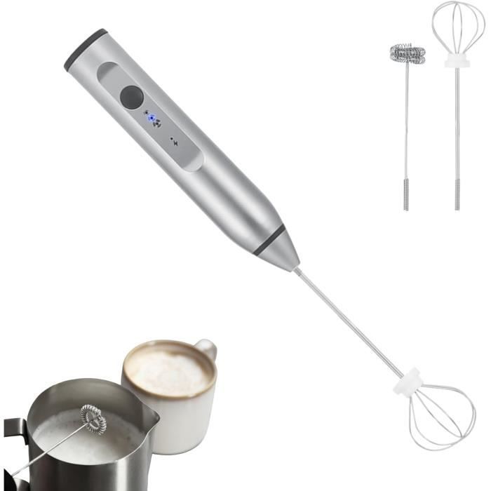 Mousseur à Lait électrique GeeRic – 3 Vitesses, Recharge USB, 3 Fouets Inox, Pour Café Et Cuisine - 7