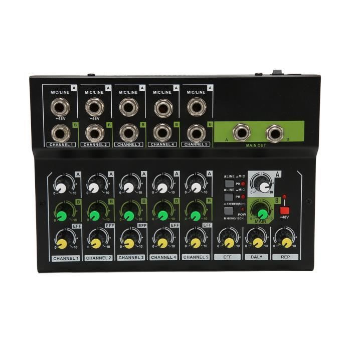 Table Mixage Docooler Table De Mixage Audio, Mixeur PC Avec Curseur Fader, Interface Table De Mixage Dj