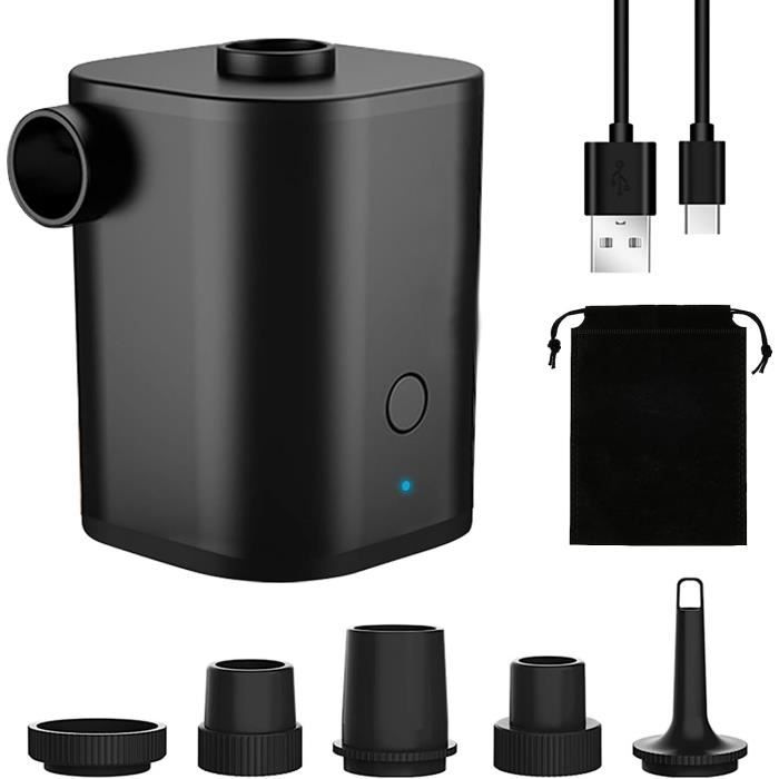 Mini pompe à air électrique, portable, avec lampe de camping