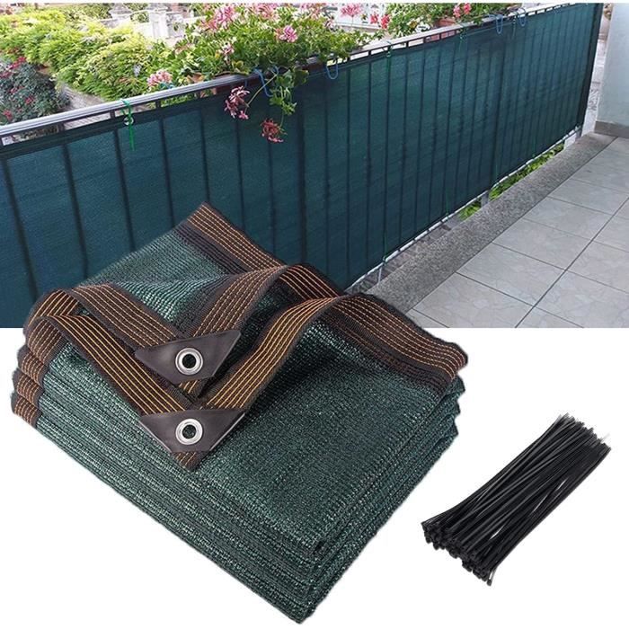 Brise-Vue Balcon 0.8x5.5m Bleu MYUANH - Écran Jardin Protection Intimité 100% Polyester Cache Vue
