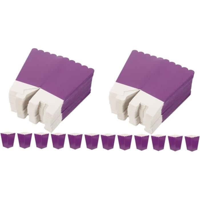 Sachets Pop Corn Papier 60 Pièces - 5 Couleurs Pour Fête, Cinéma Maison, Anniversaire