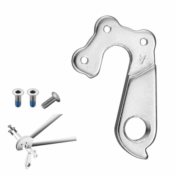 Patte de dérailleur GH-098 pour vélo UNION - Set de vis inclus - Gris