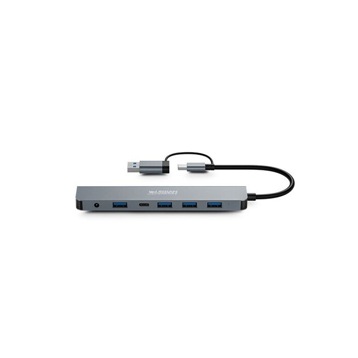 Hub USB Urban Factory 7 ports USB A 3.0 + Adaptateur USB A femelle USB C mâle + Alimentation 5V - vue 6
