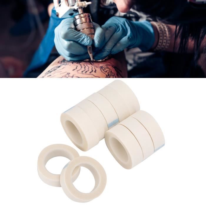 PAL 10pcs Bandage de Tatouage Pansement Adhésif Respirant Ruban de Fixation en Tissu non Tissé 1