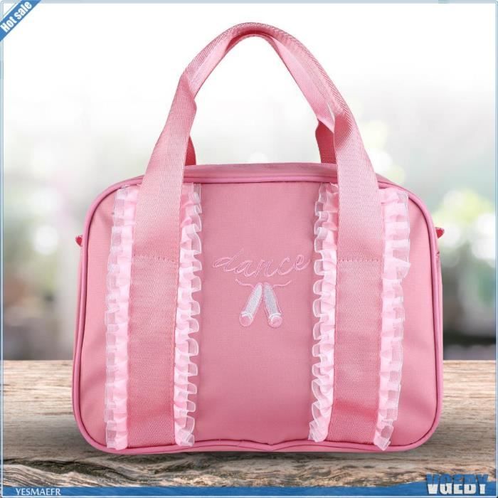 VGEBY Sac de danse de ballet pour filles sac polochon en satin avec logo brodé idéal pour les cours de danse