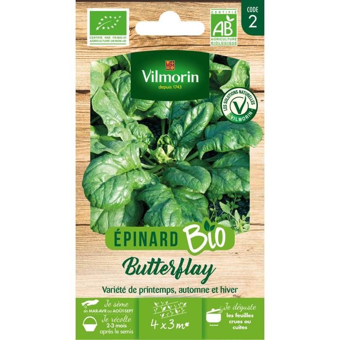 Meilleurs prix pour Sachet de graines Epinard Butterflay BIO-