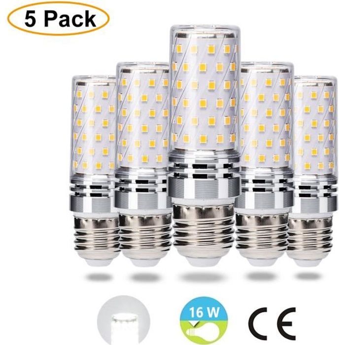 E27 LED Ampoule de Maïs 16W eq 120W Blanc Froid 1600LM 6000K Base De