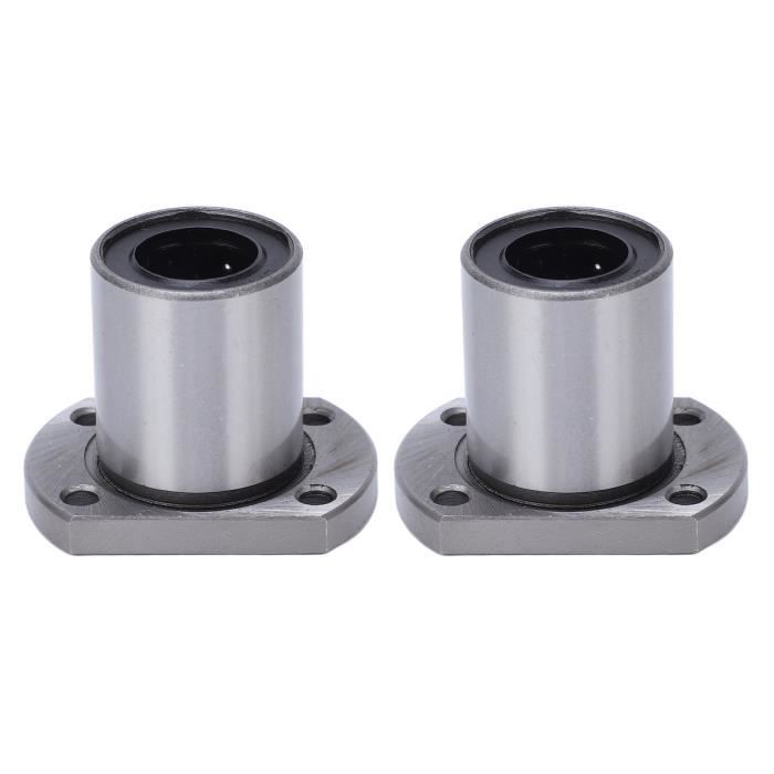 Roulement Linéaire à Bride Ovale LMH16UU - Lot De 2, Ø Intérieur 16mm, Acier CNC Pour Guidage Précision
