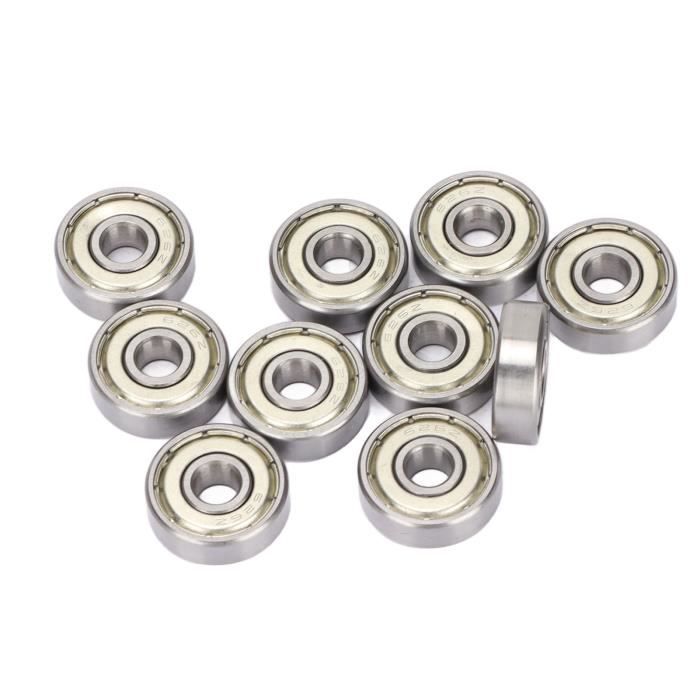 Lot De 10 Roulements à Billes 6301ZZ Double Blindage – Haute Vitesse, 12x37x12 Mm, Acier Inoxydable Robuste