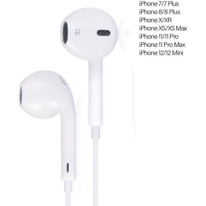 Dian Ecouteurs iPhone, Universel tout IOS Prise lightning pour iPhone 3ème Génération et suivantes, Couleur Blanc