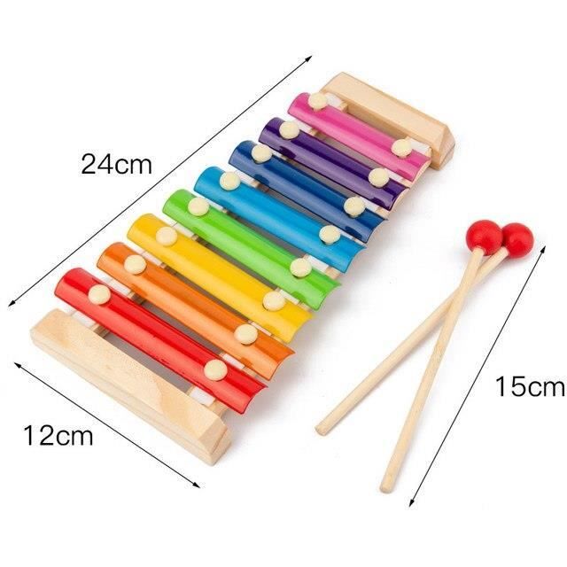 Xylophone En Forme De Bus Scolaire - Jouet Musical à Tirer, Dès 1 An, Avec Roues