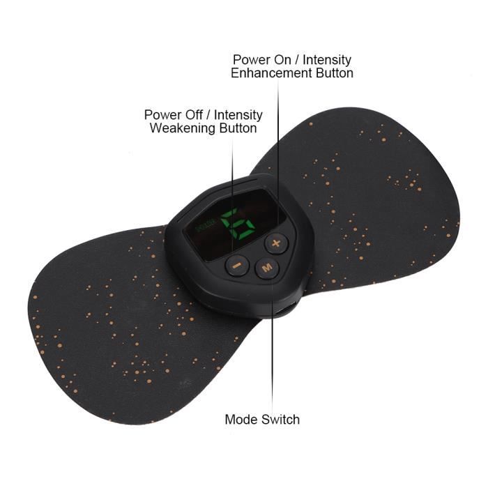Jenylu Masseur Électrique EMS Épaules & Cervical - Ceinture Abdominale, Stimulateur Musculaire Dos, Jambes, Abdos - Rechargeable USB