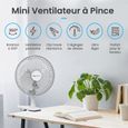 Pro Breeze Mini Ventilateur à Pince - 2 Vitesses, 15 cm - Petit, Portable, Silencieux - pour Maison, Table, Bureau-1