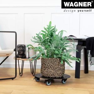 Supports De Plantes à Roulettes Noir 33 Cm - Lot De 4 - Capacité 40 Kg Each Intérieur/Extérieur