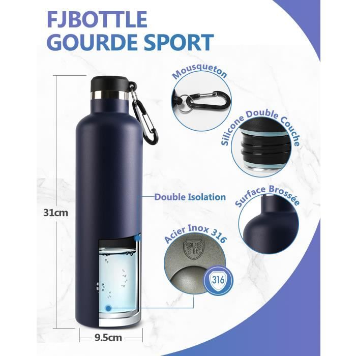 Gourde - Bouteille isotherme,Mini bouteille Thermos en acier  inoxydable,200-300ml,pour enfants,pour filles,en - Type Black - 200ml -  Cdiscount Sport