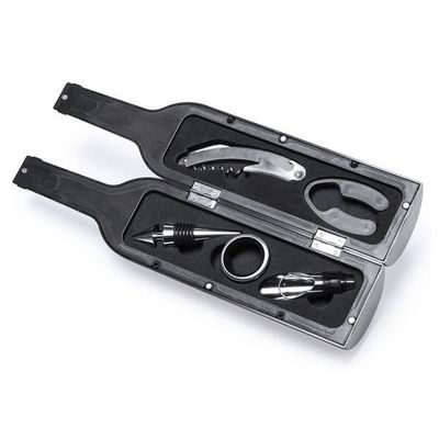 Coffret Tire Bouchon Kato - Coffret Cadeau Accessoires Vin 5 En 1 - Tire- Bouchon, Bouchon, Anneau Anti-goutte, Coupe-capsule, Verseur - Idéal Cadeau Saint-Valentin Cadeau Anniversaire Homme