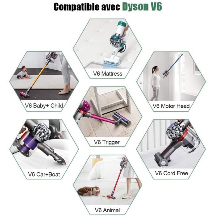 GDE - Brosse rotative compatible pour Dyson V6 DC58 DC59 DC61 DC62