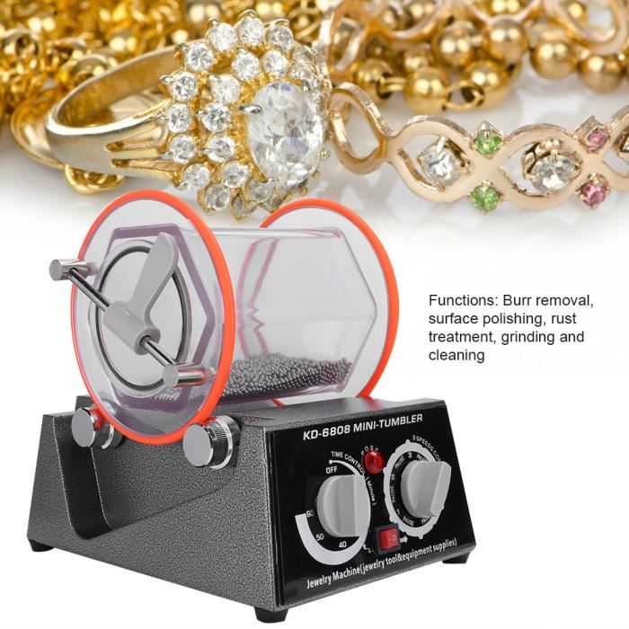 Machine de polissage de bijoux, machine de tampon de polissage de bijoux de  broyeur de polisseuse de banc de tête double de bureau(Prise UE 220V)