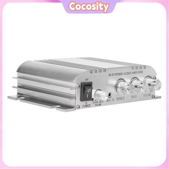 Amplificateur Audio HiFi 12V Stéréo Pour Voiture - Mini Amplificateur Subwoofer 2.0 Avec Sortie Puissante