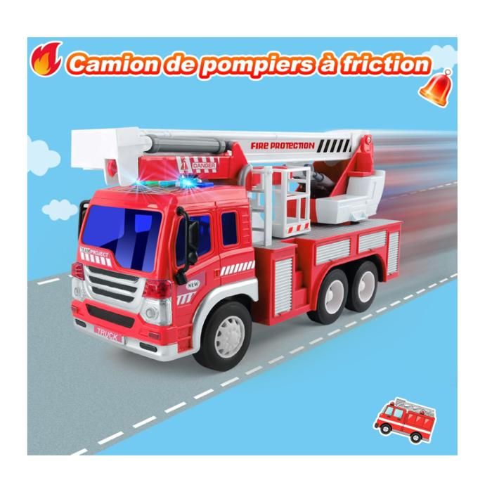 Camion de pompiers a friction | vehicules-garages | jouéclub