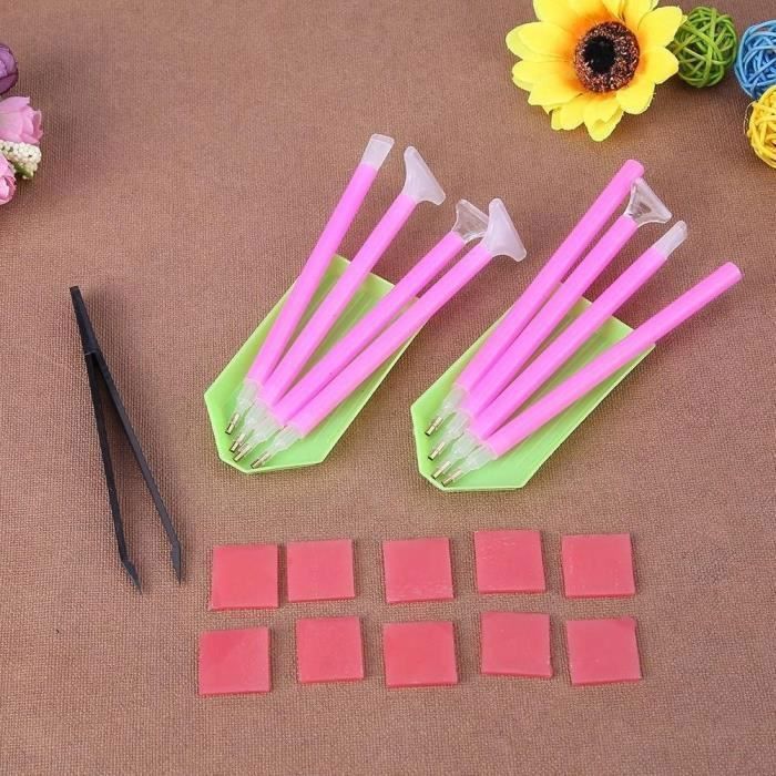 Kit De 8 Stylos Pour Peinture Diamant 5D - Plusieurs Pointes (1,3,6,9) + Outils De Correction - Idéal DIY & Loisirs Créatifs