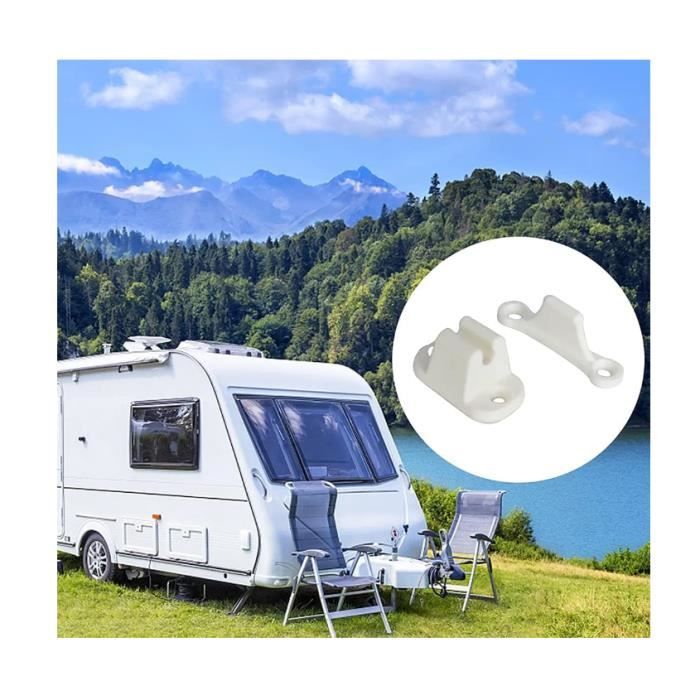 1x Kit de Retenue de Porte en forme de T Arrêt Retenant Support de Crochet  en Plastique Compatible pour Camping-car RV Caravane