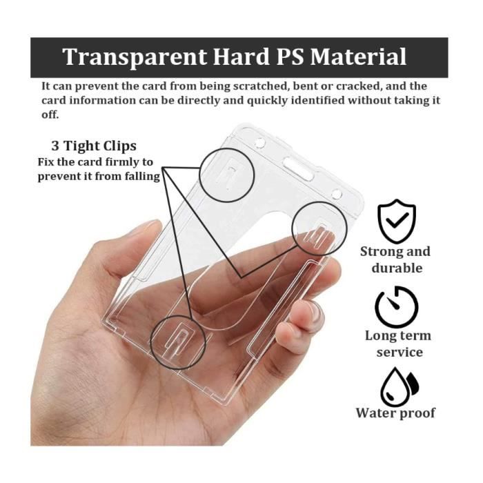 Specialist ID – Porte-badges Pour 3 Cartes En Plastique Rigide