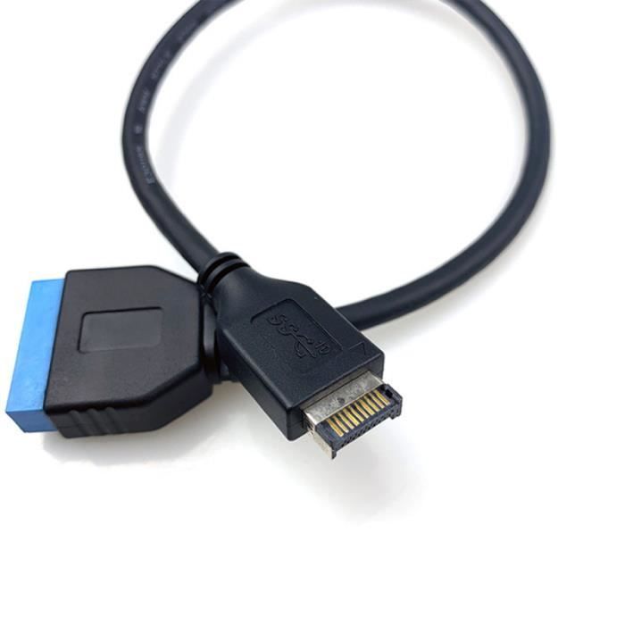 USB 3.1 Mini 20 Pin Front Panel Header To 3.0 Standard 19/20Pin Extension  Cable Compatible CABLE - CONNECTIQUE POUR PERIPHERIQUE - Cdiscount  Informatique