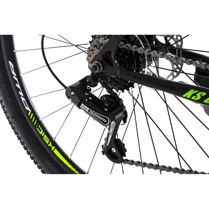 Vélo VTT Semi-Rigide 29'' - KS CYCLING - Catappa - 21 Vitesses - Noir vert  - Taille de Cadre 46 cm - Cdiscount Sport