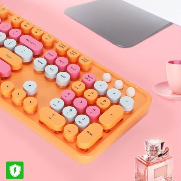 Bewinner Combo Clavier Et Souris Sans Fil, 104 Touches 2.4G Sans Fil Clavier Souris Combo, 1600